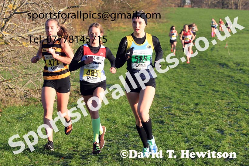 Womens under-17s and under-20s, 2022 North Eastern Cross Country Champs., Temple Park, South Shields.  Photo: David T. Hewitson/Sports for All Pics